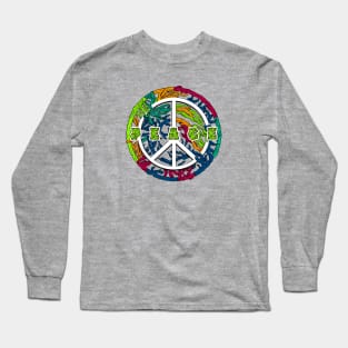 Colorful Peace Sign Long Sleeve T-Shirt